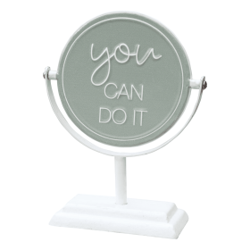 You Can Do It/Great Things Take Time-2 Sided Rotating Metal Table Top Decoration- Embossed Metal Signs for Home Decoration-6 x 2.5 x 7.875 Inches