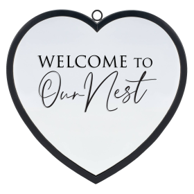 Heart Mirror Welcome To Nest Lrg