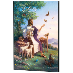 Wall Plaque Jesus With Animals Job 12:10
