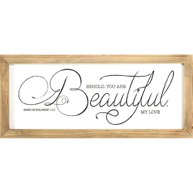 Behold You Are Beautiful Song Wall Plaque