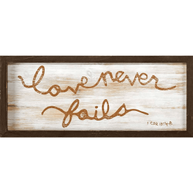 Love Never Fails Wall Plaque