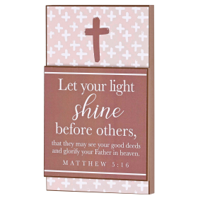 Stacked Wall Plaque Let Your Light Shine
