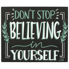 Plaque Don'T Stop Believing Es.4:14 Mdf