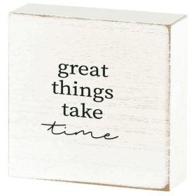 Ttop Plaque Great Things Take Mdf