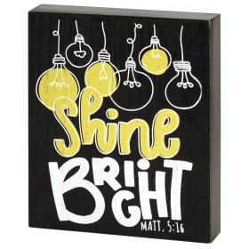 Plaque Shine Bright Matt 5:16 Mdf
