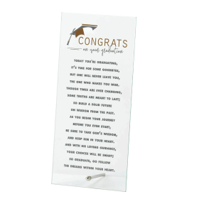 Tabletop Graduation Glass Plaque
