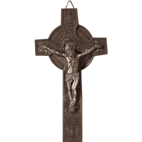 Circle Crucifix Resin Wall Cross