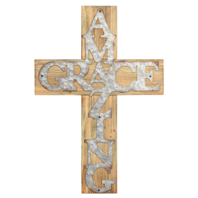 Cross Wall Amazing Grace 20 1/2"H