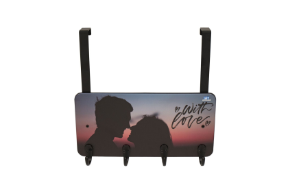 FantasHome Over The Door Hook Rack with 4 Hooks - Sweet Love