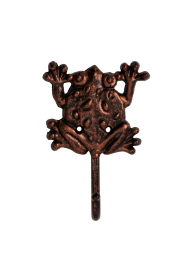 FantasHome Wall Mounted Cast Iron Home Decor Single Hook (Frog)