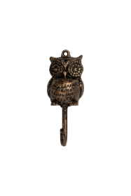 FantasHome Wall Mounted Cast Iron Home Decor Single Hook (Owl)