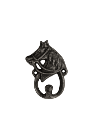 FantasHome Wall Mounted Cast Iron Home Decor Single Hook (Horse)