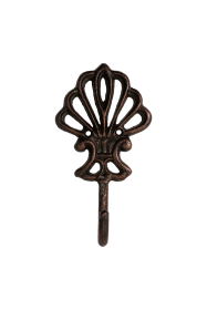 FantasHome Wall Mounted Cast Iron Home Decor Single Hook (Fleur De Lis)