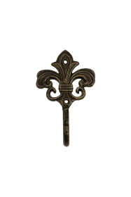 FantasHome Wall Mounted Cast Iron Home Decor Single Hook (Spire)