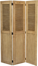 Sunset Trading Vintage Casual Wood Room Divider | Fully Assembled | Distressed Natural Maple Acacia | Solid Wood
