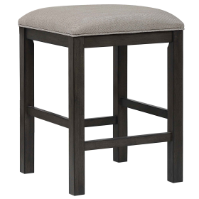 Sunset Trading Shades of Gray Upholstered Barstool | Backless | Counter Height Stool