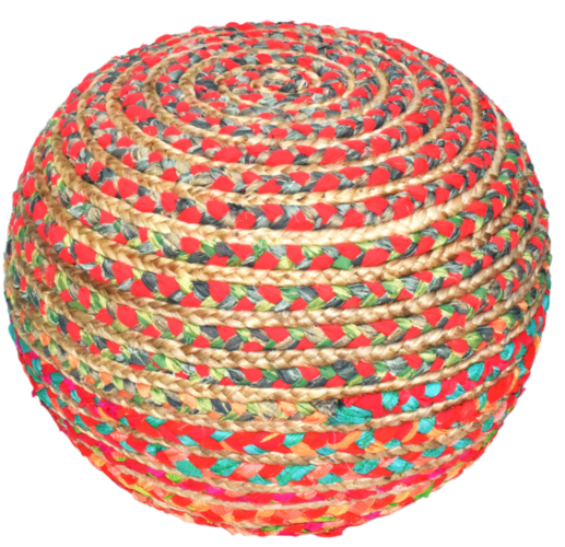 Jute Chindi Pouf