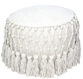 Cotton Macrame Pouf