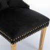 Furniture, Collection Modern, High-end Tufted Solid Wood Contemporary Velvet Upholstered Dining Chair with Golden Stainless Steel Plating Legs
