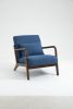 Mid Century Modern Accent Chair with Wood Frame, Upholstered Living Room Chairs with Waist Cushion, Reading Armchair for Bedroom Sunroom