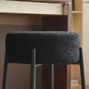 30" Tall, Round High Bar Stools, Set of 2 - Contemporary upholstered dining stools for kitchens