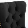 Furniture, Collection Modern, High-end Tufted Solid Wood Contemporary Velvet Upholstered Dining Chair with Golden Stainless Steel Plating Legs