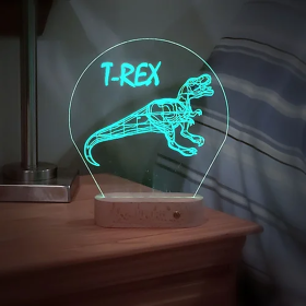 T-Rex Dinosaur (Base Size: 5 1/2" Solid Wood Base)