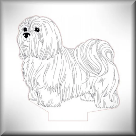 Shih Tzu (Base Size: 3 1/2" Round Base)