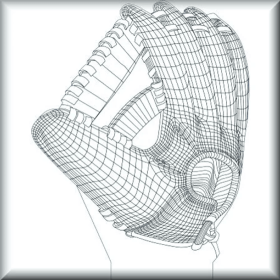 Baseball Glove (Base Size: 13" Strip Base for 12" x 12" Acrylic Insert)
