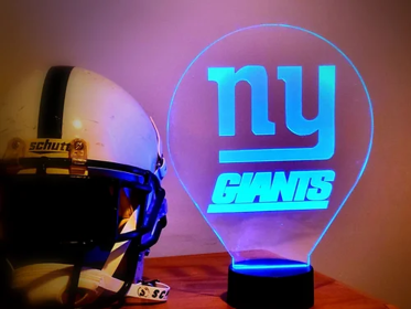 NY Giants Logo (simulated) (Base Size: 13" Strip Base for 12" x 12" Acrylic Insert)