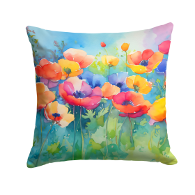 Flowers in Watercolor Throw Pillow (Dog Breed: Anemones 1545)