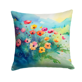 Flowers in Watercolor Throw Pillow (Dog Breed: Anemones 1547)