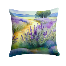 Flowers in Watercolor Throw Pillow (Dog Breed: Lavender 1582)