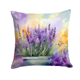 Flowers in Watercolor Throw Pillow (Dog Breed: Lavender 1584)