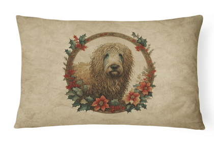 Christmas Flowers Frame Throw Pillow (Design: Komondor 2384)