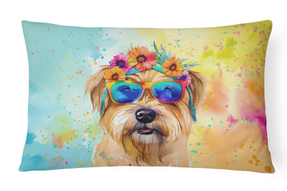 Hippie Dawg Throw Pillow (Dog Breed: Cairn Terrier 2480)