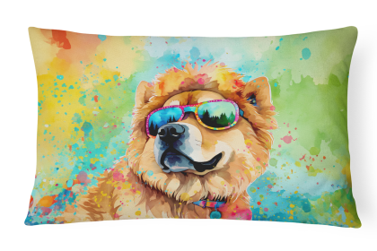 Hippie Dawg Throw Pillow (Dog Breed: Chow Chow 2490)