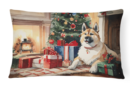 Cozy Christmas Throw Pillow (Design: Akita 2590)