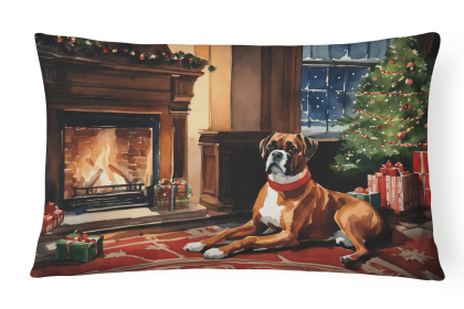Cozy Christmas Throw Pillow (Design: Boxer 2620)