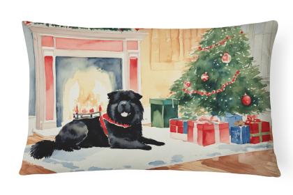 Cozy Christmas Throw Pillow (Design: Chow Chow 2633)
