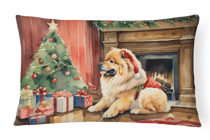 Cozy Christmas Throw Pillow (Design: Chow Chow 2634)