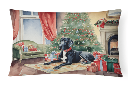 Cozy Christmas Throw Pillow (Design: Great Dane 2669)