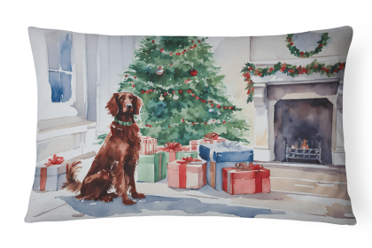 Cozy Christmas Throw Pillow (Design: Irish Setter 2676)