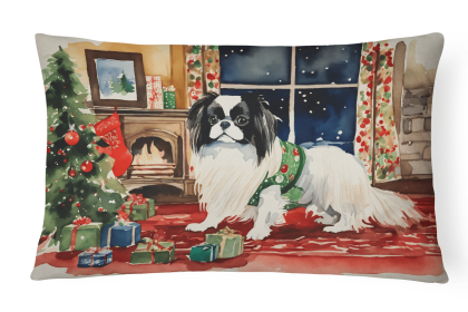Cozy Christmas Throw Pillow (Design: Japanese Chin 2683)