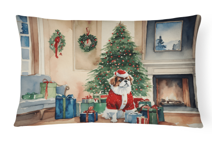 Cozy Christmas Throw Pillow (Design: Japanese Chin 2684)