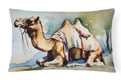 Watercolor Wildlife Throw Pillow (Design: Camel 2885)