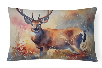 Watercolor Wildlife Throw Pillow (Design: Deer 2903)