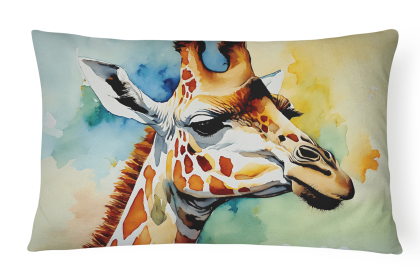 Watercolor Wildlife Throw Pillow (Design: Giraffe 2915)