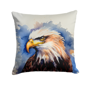 Watercolor Birds Throw Pillow (Design: Eagle 3207)