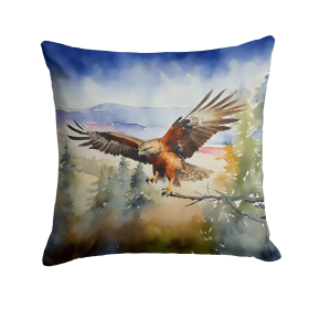 Watercolor Birds Throw Pillow (Design: Hawk 3233)